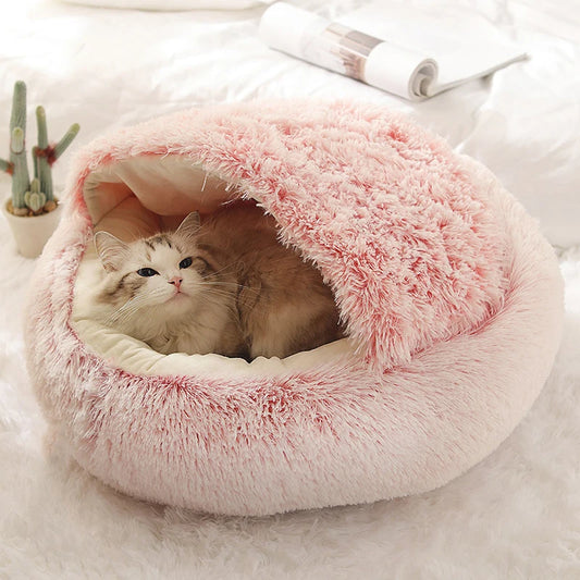 Cozy Winter Cat Nesting Bed